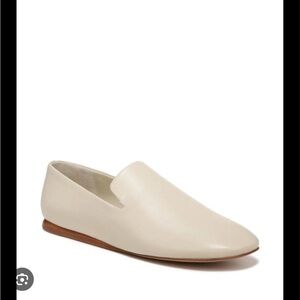 Vince Demi Leather Loafer In Milk Cream Color